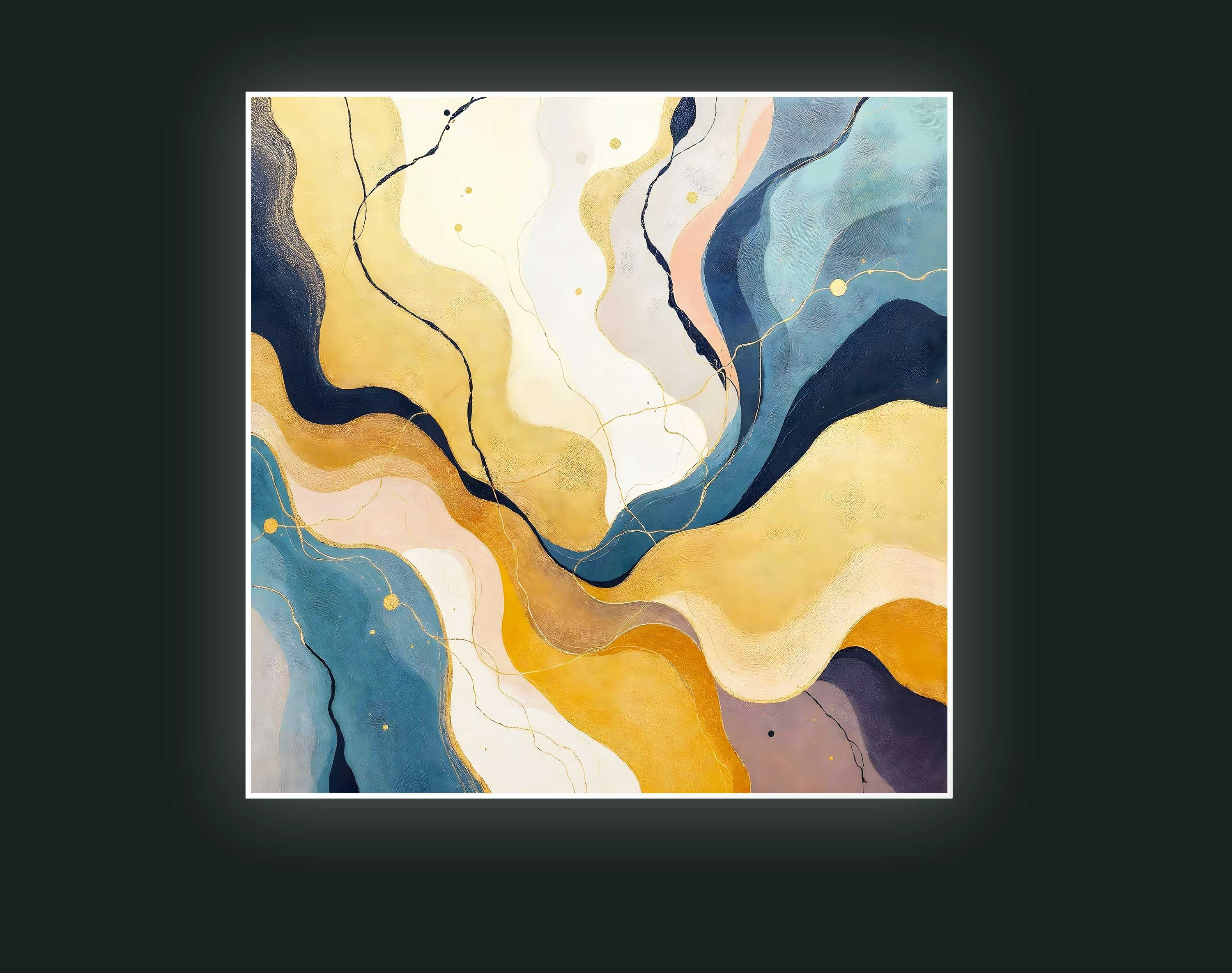 Gilded Marble Flow