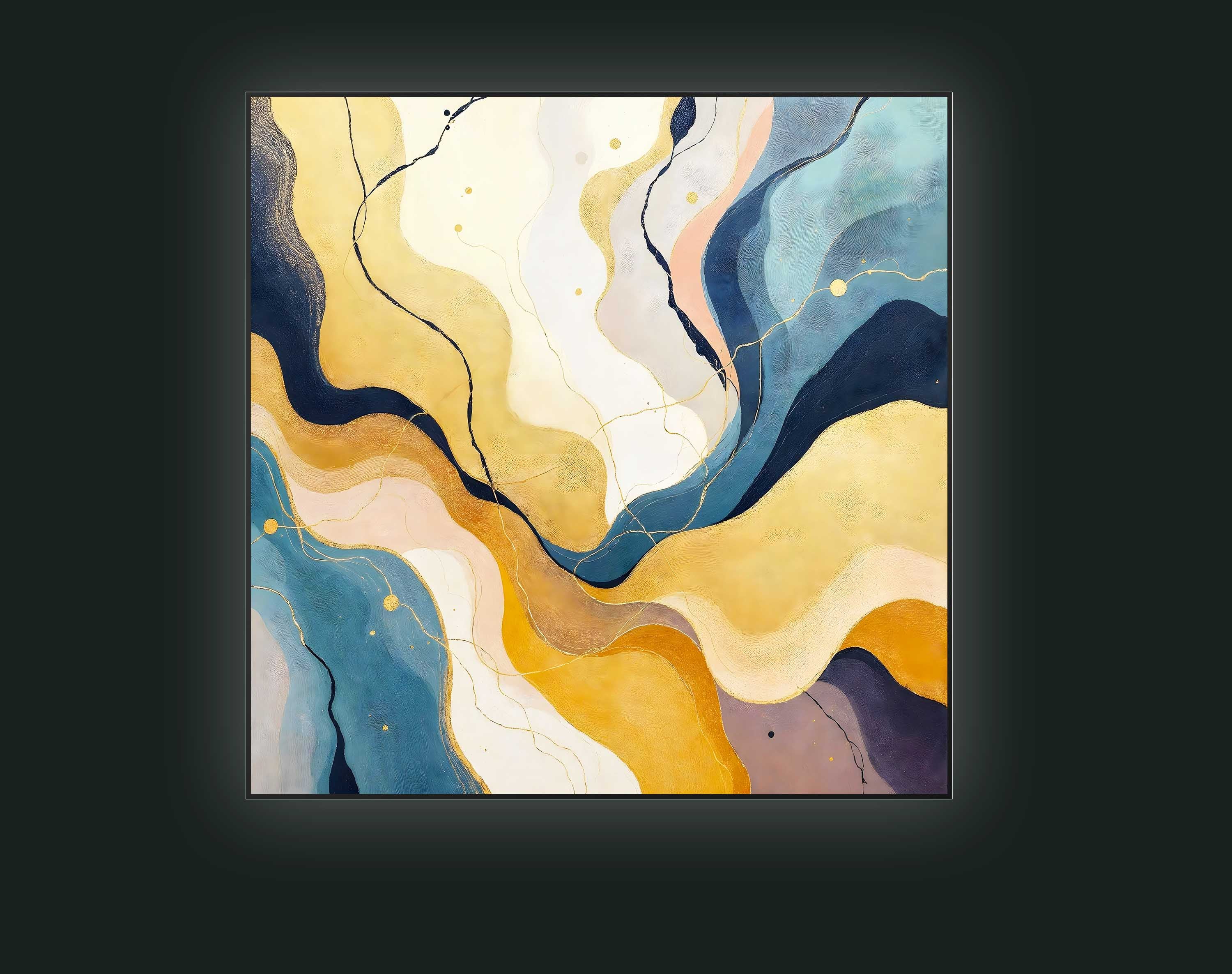 Gilded Marble Flow