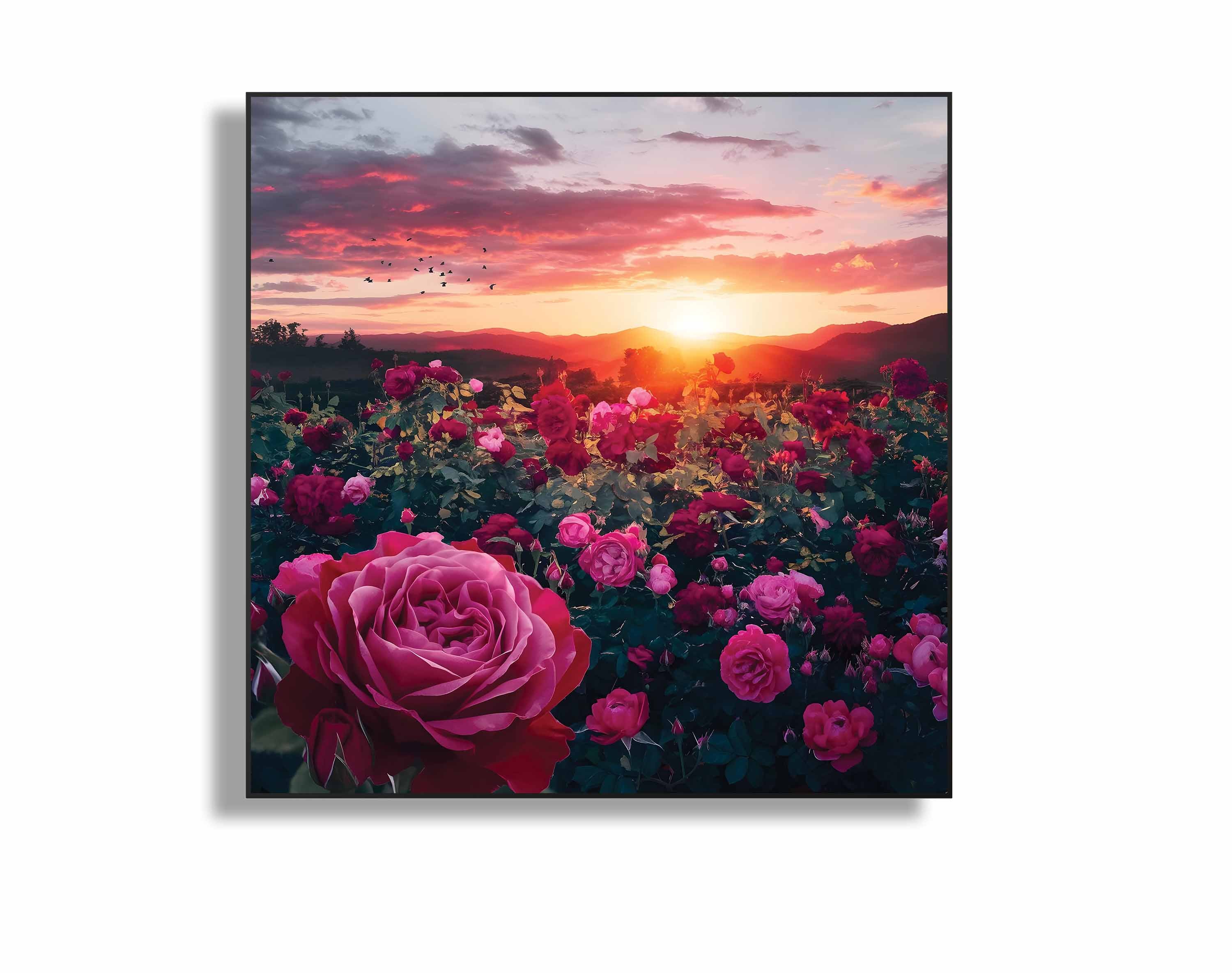 Q-Frame with LED lighting, modern frame for decor and artwork